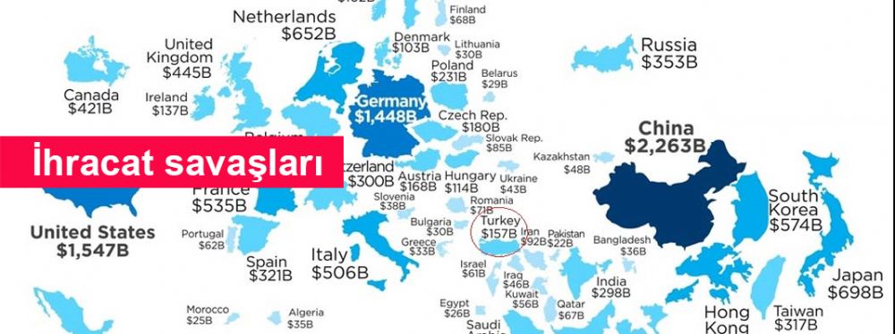 2017 yılında hangi ülke ne kadar ihracat yaptı