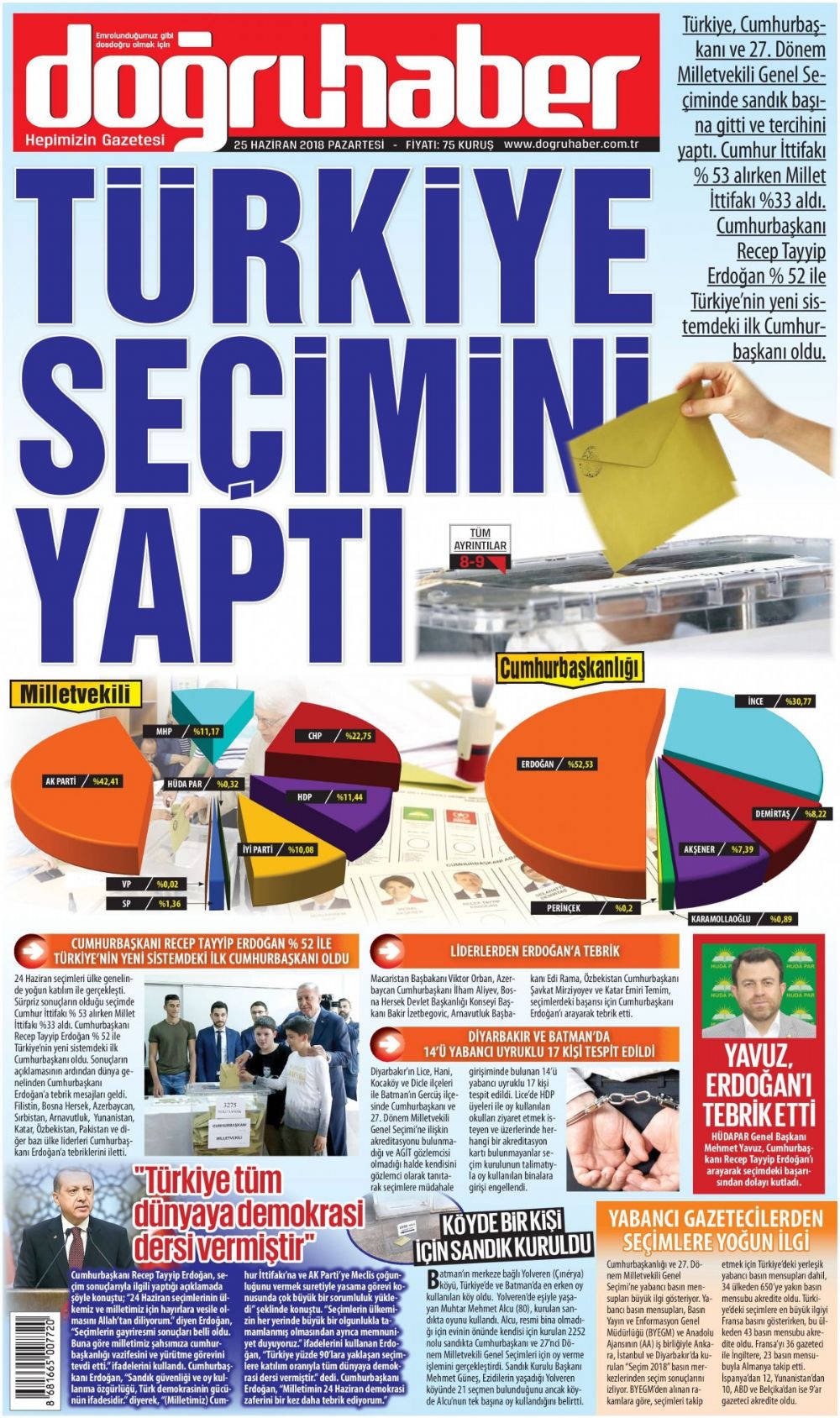 Gazeteler seçim sonucunu nasıl gördü